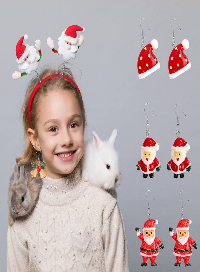 LUYI 20 Pairs Women's Xmas Holiday Earrings - Christmas Tree, Snowflake, Snowman, Bow, Bells - Bulk Party Jewelry Gifts - Image 4